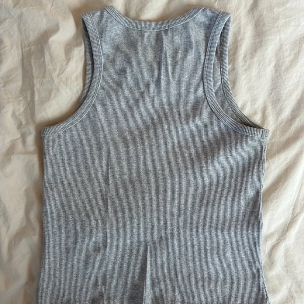Uncle Studios Grey Ribbed Tank Top - Picture 3 of 3